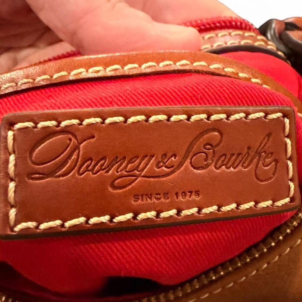 Dooney & Bourke Small Kiley Hobo Cognac Pebbled Leather Shoulder Bag - Picture 8 of 8